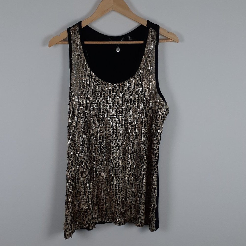 BKE Boutique Black w/Gold Sequins